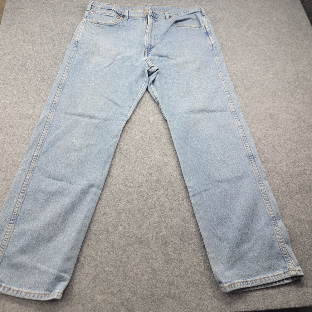 Levi's 505 Regular Fit Jeans Men's 38x32 Light Wash Straight Leg Denim